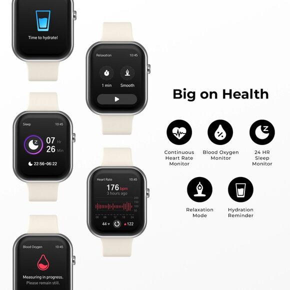 iTouch TOUCH AIR 5 Smartwatch 1.85-Inch AMOLED Display & Heart Rate Monitor, NIB - Picture 7 of 8